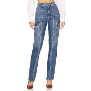 Grlfrnd 'Harper' Blue High Rise Slim Cargo Size 25